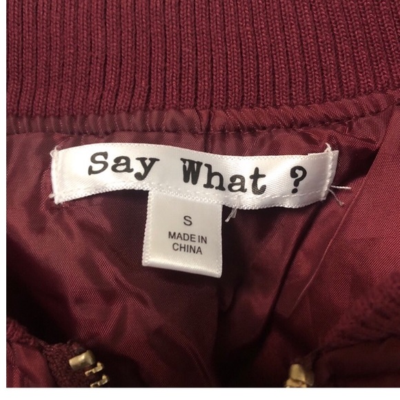 Say What? Juniors Quilted Bomber Jacket - Picture 5 of 6